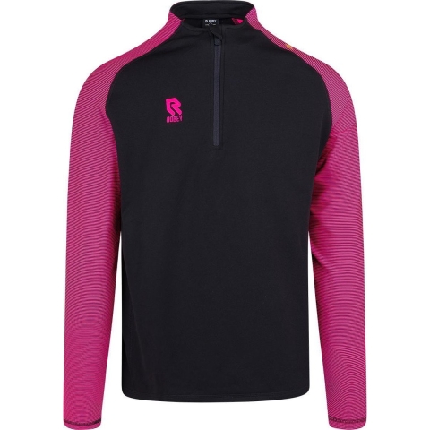 Robey RS3004 Performance Half-Zip Top - Black/Neon Pink - L