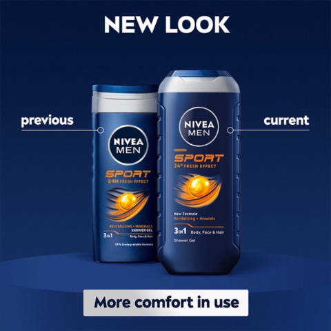 3x NIVEA Men Douchegel Sport 500 ml