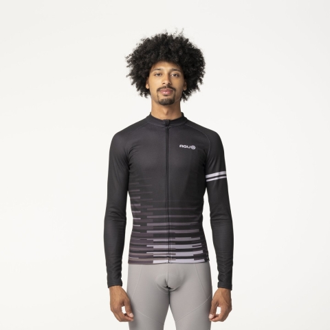 AGU Fietsshirt Lange Mouwen Essential Heren - Zwart - S