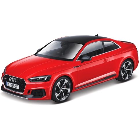 Modelauto Audi RS5 - Coupe - rood - schaal 1:24 - 19 x 8 x 5 cm - speelgoedauto -