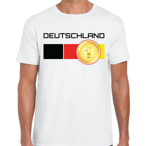 Deutschland / Duitsland landen t-shirt wit heren L -