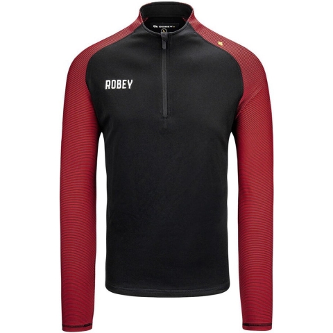 Robey RS3004 Performance Half-Zip Top - Black/Red - 152