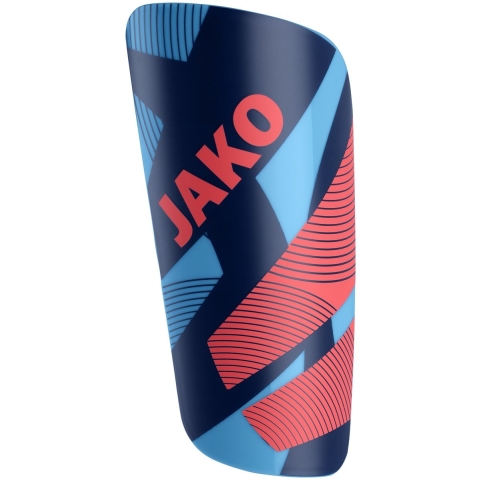 JAKO 2776 Scheenbeschermer River Light - Hemelsblauw/Navy/Koraal - L