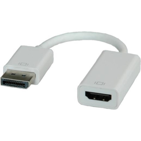 Roline 12.03.3134 DisplayPort-kabel DisplayPort / HDMI Adapterkabel DisplayPort-stekker, HDMI-A-bus 0.15 m Grijs