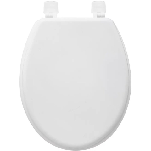 5Five Toiletbril Colors - ivoor wit - MDF/HDF hout - universeel - standaard wc bril -