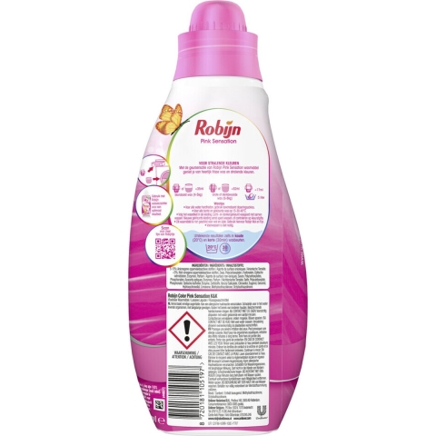 2+1 gratis: Robijn Klein&Krachtig Wasmiddel Pink Sensation 19 Wasbeurten 665 ml