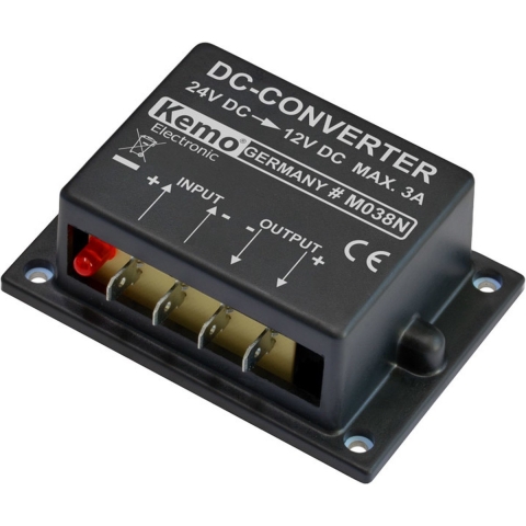 Kemo Spanningsomvormer Module Ingangsspanning (bereik): 24 - 26 V/DC Uitgangsspanning (bereik): 12 V/DC (max.) 3 A