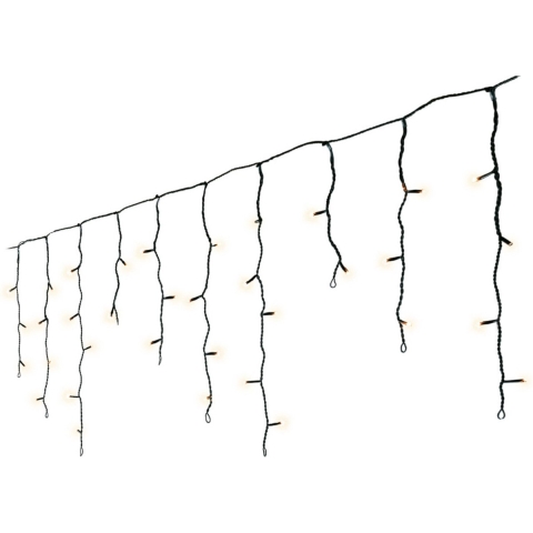 LED icicle lights buiten 20 m 490L zwart warm wit - Lumineo