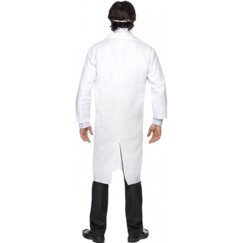 Dokters kostuum/pak met mondkapje - wit - heren - carnaval 48-50 (M) -