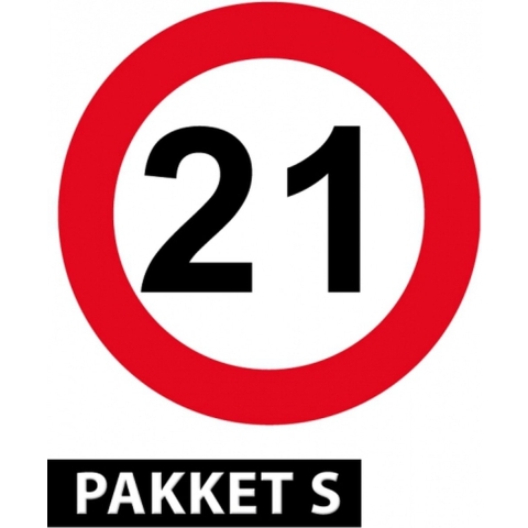 21 jaar versiering pakket klein -