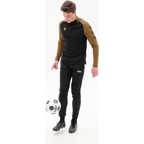 Robey RS3004 Performance Half-Zip Top - Black/Gold - 116