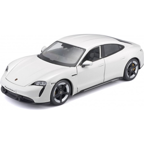 Modelauto Porsche Taycan - wit - schaal 1:24 - schaalmodel auto -