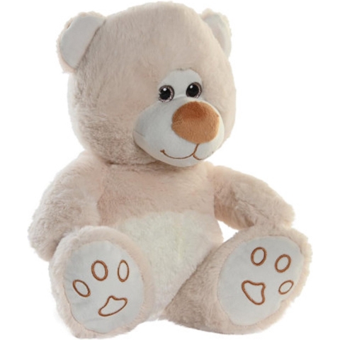 Teddybeer knuffeldier van zachte pluche - 30 cm zittend - beige -