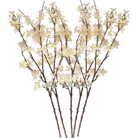 Bellatio flowers & plants Appelbloesem - 7x - 57 st - roze - 84 cm -