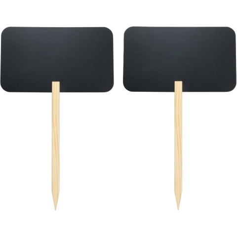 Krijtbordje rechthoekig op- 2x - stok - H73 x D45 cm - met stift -
