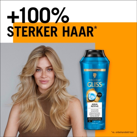 3x Gliss Aqua Revive Shampoo 250 ml