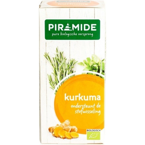 6x Piramide Kruidenthee Bio Kurkuma 20 stuks