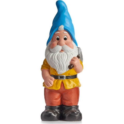 Tuinkabouter beeldje Dwerg met blauwe muts - Keramiek - 50 cm -
