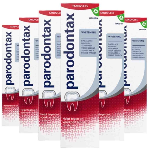 6x Parodontax Tandpasta bij Bloedend Tandvlees Whitening 75 ml