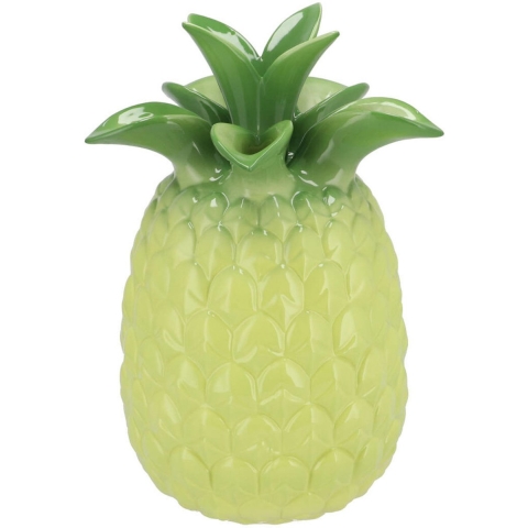 Bloemenvaas Tropical Pineapple - ananas vaas - groen - D16 x H22 cm -