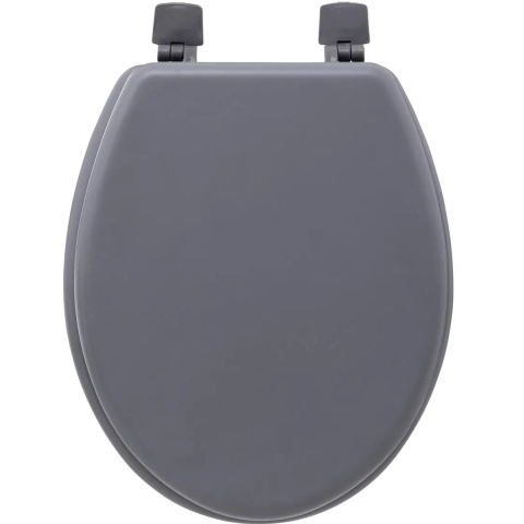 5Five Toiletbril Colors - grijs - MDF/HDF hout - universeel - standaard wc bril -