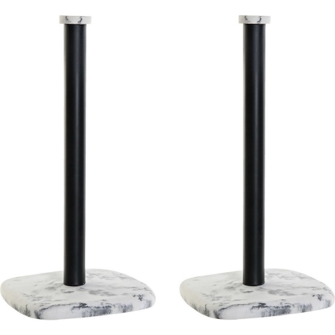 2x stuks kunststof keukenrolhouders marmerlook H33 cm -