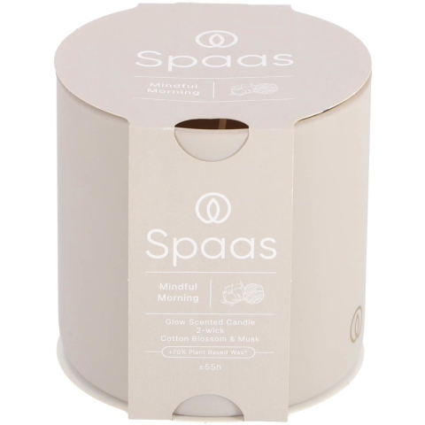 SPAAS Glow Geurkaars 2-wiek Mindful Morning± 55 branduren