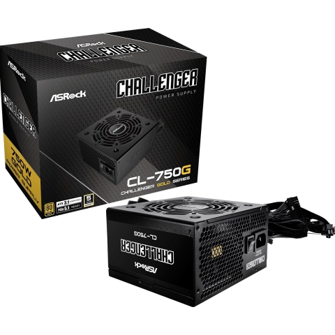 ASRock 90-UXC075-GNEAAA PC-netvoeding 750 W ATX 80 Plus Gold