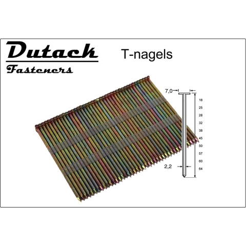 Dutack T-nagel TN22 Staal 38mm ds 1 duizend - 5220054