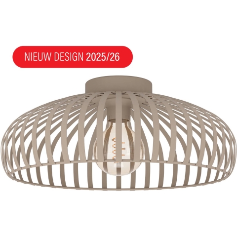 EGLO Mogano 3 - Plafondlamp -Ø 43 cm - E27 - Zandkleur