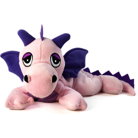 Habibi Warmte/koelte knuffel - magnetron - draak - roze - 33 cm - voor kinderen -