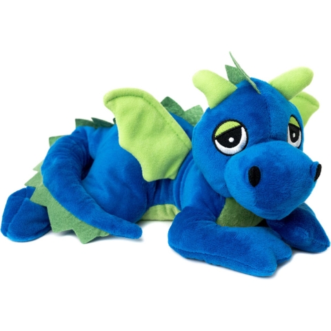 Habibi Warmte/magnetron opwarm knuffel - Draak - blauw - 33 cm - pittenzak -