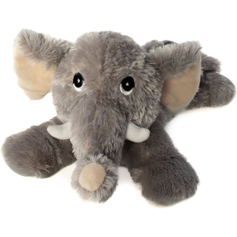 Habibi Warmte/magnetron opwarm knuffel - Olifant - grijs - 35 cm - pittenzak -