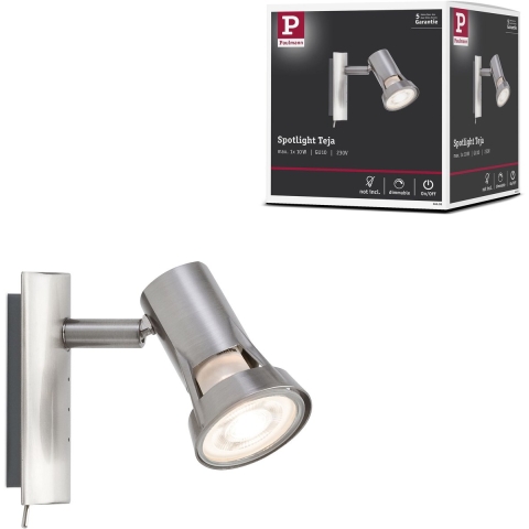 Paulmann Teja 66698 Wandspot GU10 10 W LED Nikkel (gesatineerd)
