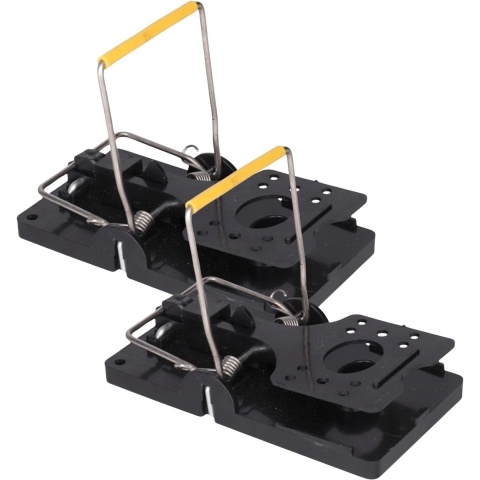 Gerimport muizenval - 4x - 14 x 7 cm - kunststof/metaal - muizen vangen -