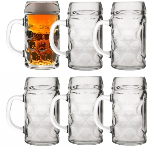 Bierpullen/Bierglazen - 0,5 liter - hard glas - 20x stuks - Bierfeest/Oktoberfest glazen -