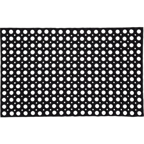2x Grote rubberen deurmatten/buitenmatten 50 x 80 cm -