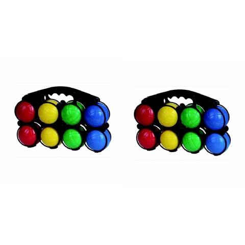 2x Jeu de boules sets gekleurd -