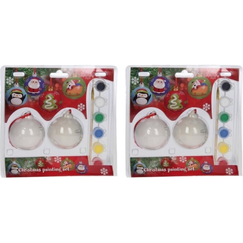 4x stuks DIY Kerstballen maken sets -
