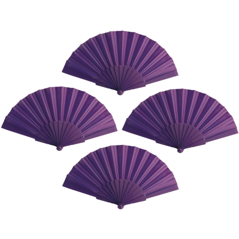 10x Spaanse handwaaier paars 23 cm -