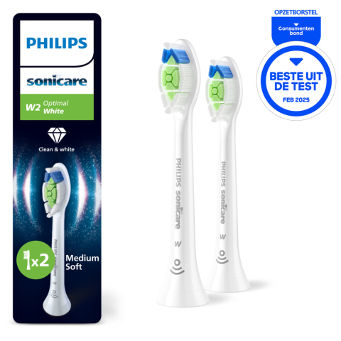 Philips Sonicare Opzetborstels W2 Optimal White 2 stuks