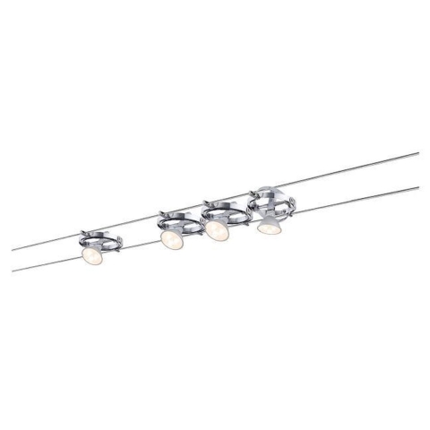 Paulmann Cardan 94144 Kabelbasissysteem GU5.3 40 W LED Chroom, Chroom (mat)