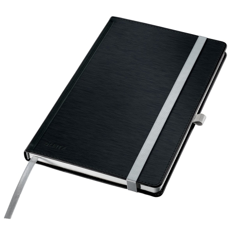 Leitz 44861094 Notitieboek Geruit Satijn-zwart Aantal paginas: 80 DIN A5