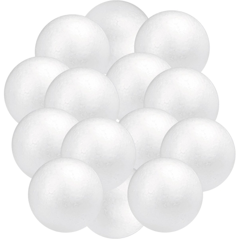 Piepschuim hobby ronde ballen/bollen - zak van 20x stuks - 5 cm -knutselen vormen/figuren -