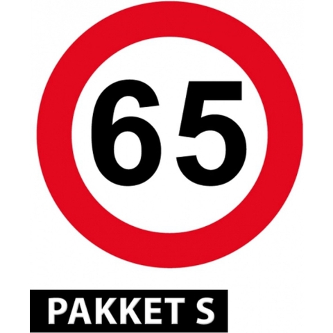65 jaar versiering pakket klein -