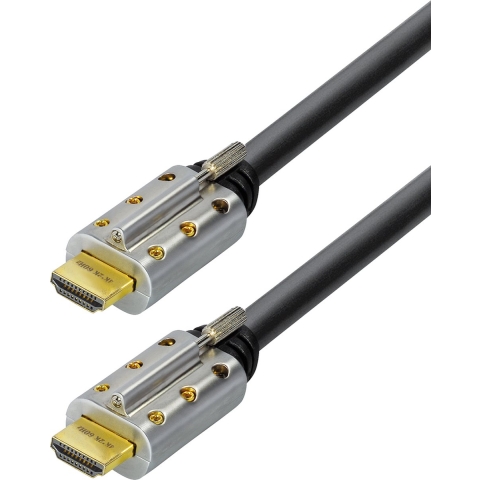 Maxtrack C 505-20 L HDMI-kabel HDMI Aansluitkabel HDMI-A-stekker, HDMI-A-stekker 20.00 m Zwart 4K UHD, Afgeschermd, Audio Return Channel (ARC), Schroefbaar,