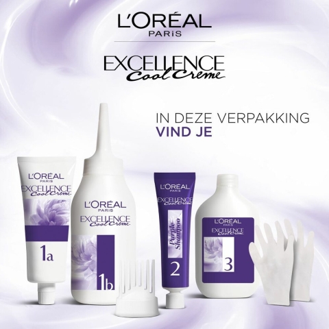 2x L'Oréal Excellence Cool Crème Permanente Crèmekleuring 6.11 - Ultra As Donkerblond