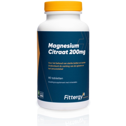 Gratis Verzending: 2x Fittergy Supplements Magnesiumcitraat 200mg 90 tabletten