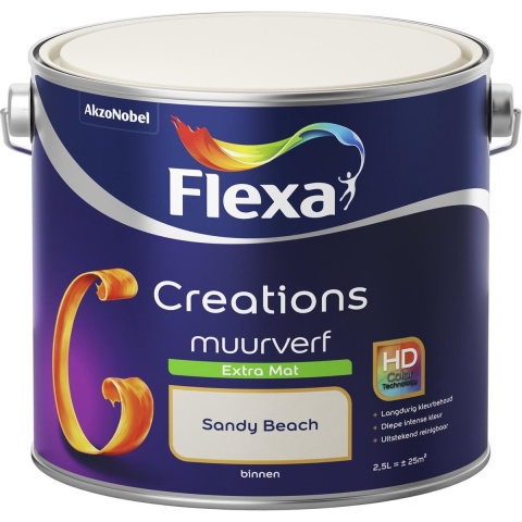 Flexa - Creations Muurverf Extra Mat - Sandy Beach - Creations - 2.5 L