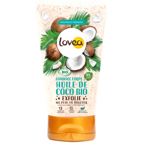 4x Lovea Biologische Body Scrub Kokos 150 ml